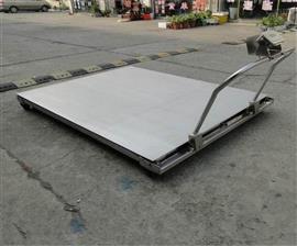 承德1噸帶框架移動(dòng)地磅、1T手推式電子地磅