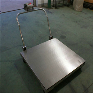 益陽(yáng)1噸移動(dòng)帶輪子不銹鋼地磅